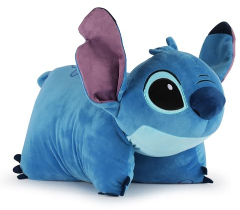 Disney Lilo & Stitch 2-in-1 Plüschkissen – Weiches Kuschelkissen mit Riemenverschluss, Kissen zum Umarmen fürs Kinderzimmer & Reisen