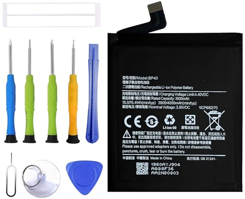 ERYNK BP40 Ersatz Akku kompatibel mit Xiaomi Mi 9T Pro/Redmi K20 Pro Ersatzbatterie with Werkzeugsatz