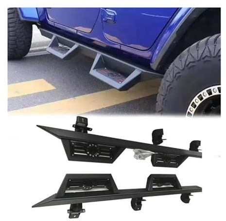 2018 + JL 2/4 porte voiture tout-terrain 4x4 accessoires automobiles marchepied latéral Compatible pour Jeep Wrangler marchepied