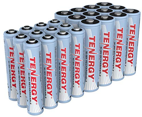 Tenergy - Batterie AA e AAA ricaricabili NiMH da 1,2 V, confezione da 12 batterie AA da 2600 mAh e 12 batterie AAA da 1000 mAh
