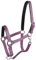 PFIFF 101517 Kunststoffhalfter, Weidehalfter Stallhalfter, Bordeaux-Pink-Grau, Pony