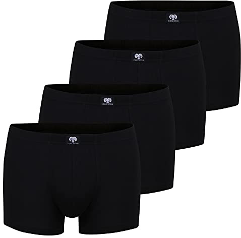 Ceceba Herren Short-Pants, Elastan, Baumwolle, Single Jersey, blau, Melange, 2er Pack