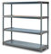 MODO24 Jupiter-4 Plastikregal, Kunststoffregal mit 4 Fachböden, freistehend, Wetterfest, Steckregal, Werkstattregal, Kellerregal, Lagerregal für Garage, Abmessungen 138x120x42 cm, Farbe: Grau
