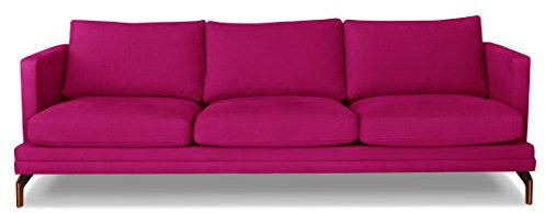 Windsor & Co Jupiter 6 Divano 3 Posti Tessuto/Legno Fucsia 230 x 94 x 80 cm