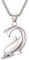 U7 Delphin Anhänger Halskette Edelstahl Delfin mit 3mm/55+5cm Weizenkette Ozean Tier Modeschmuck Accessoire für Damen Herren