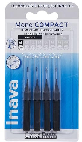 Inava Mono Compact 4 Brossettes Interdentaires - ISO0 0,6 mm