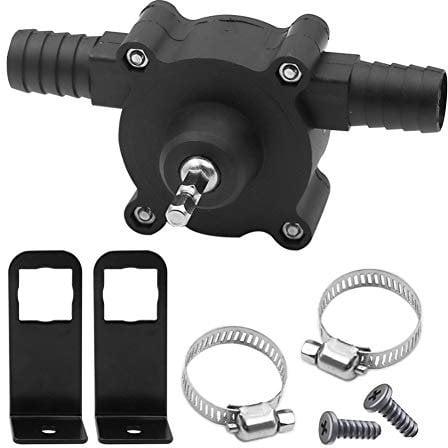 QKFON Mini Elektrische Bohrpumpe, selbstansaugend Hand elektrische Bohrmaschine Wasserpumpe Mikro Selbstansaugende Pumpe Diesel Öl Flüssigkeit Wasser Hand-Transferpumpe