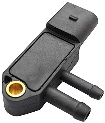 Abgasdruck Sensor, DPF-Ansaugdrucksensor 059906051A, 0281006005, 07Z906051B Auto-Ansaugluftdrucksensor Kompatibel mit A4 A5 A6 A7 A8 Q5 Q7,Schwarz