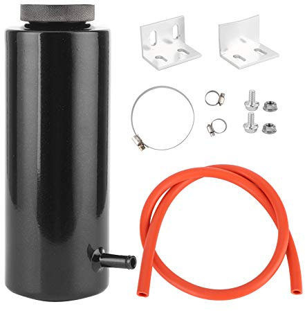 Tanque universal de refrigerante del radiador del coche 800 ml Tanque de expansión del refrigerante Desbordamiento Tanque de captura de aceite Depósito de botella de captura de enfriamiento(Plata)
