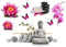Planche stickers zen PAPIER ADHESIF TRANSPARENT WATERPROOF Feuille A4 muraux scrapbooking enfant adulte maison cuisine salle de bain salon chambre bureau mur porte lit meuble vitre miroir boite mug