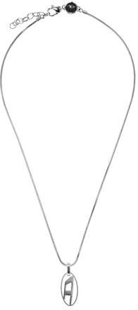 Diesel Halskette Für Männer Einzelanhänger, L550Xb2.0mm Silber Edelstahl Halskette, DX1342040