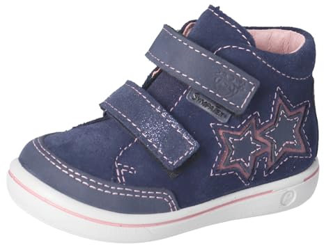 RICOSTA Mädchen Stiefel SINI, Baby und Kleinkinder Lauflernschuhe, Weite: Mittel, lose Einlage, Sympatex, wasserdicht, Booties, Nautic (170), 22 EU
