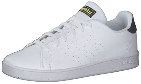 Adidas Advantage K Sneaker, FTWR White/core Black/Beam Yellow, 39 1/3 EU