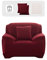 Lydevo Sofabezug 1 Sitzer Stretch Sofahusse Elastischer Sofabezug Spandex Sofa Überzug mit 2 Kissenbezug Anti-Rutsch Waschbar Sofa Protection Cover Schonbezug Couch,Rotwein