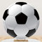 Leyiyi 1.5x1.5 m Fußball-Hintergrund, rund, Schwarz und Weiß, runde Hintergrundabdeckung, Sportthema, Fußball-Hintergrund für Kis, Jungen, Mann, Geburtstagsparty, Party-Dekoration, Banner