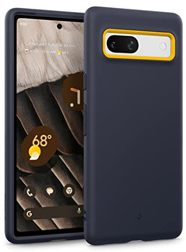 Caseology Nano Pop for Google Pixel 7a Case, Two Tone Colour, Military Grade Drop Protection Case with Side Grip Patterns, Pixel 7a Case - Blueberry Navy