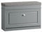 SoBuy Schuhbank mit Sitzkissen und Stauraum Schuhschrank mit Klappe, Schuhregal schmal platzsparende Sitzbank mit Stauraum für Flur, Wohnzimmer, Schlafzimmer, bis 150 kg Hellgrau 75x51x24cm FSR82-L-HG