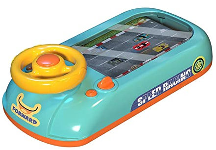 Harilla Renn-Abenteuerauto, Lenkrad, Spielzeug, Fahrsimulator, simulierter Fahrcontroller, klingendes Spielzeug für Kinder ab 3 4 5 6 Jahren, Stil a