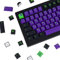 JOLINTAL 129-Tastenkappen Set – PBT-Material, Lila and Grünes Gaming Keycap, Cherry-Profil, Japanische Design für Cherry MX-Tastaturen