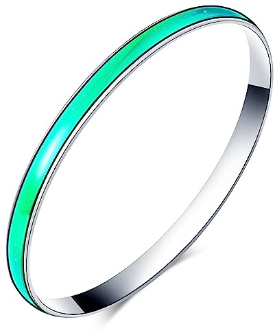 MicVivien Legierung Farbwechsel Armband für Damen Herren Mädchen Temperatur Farbe Stimmung Bangles Armreif Schmuck