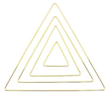 Wambere 10 Stück 50 mm Metallring,Stärke ca. 2.8 mm,DIY-Traumfänger-Materialien,Drahtring zum Basteln,für Blumenkränze,Hochzeitskranzdekorationen,Spitzenwandbehänge oder DIY-Traumfänger,Dreieck