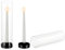 NUPTIO Hurricane Candlestick Holder Black: 2 Pieces Glass Metal Candle Holders for Taper Candle Stick 30cm Tall Clear Open Ended Candleholder Cylinder Shade Party Wedding Centrepieces for Tables
