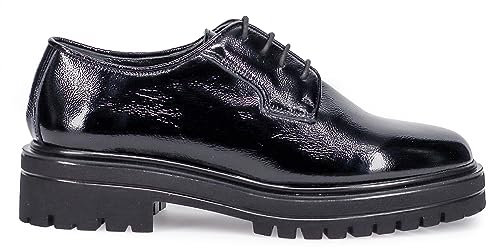 Sangiorgio Scarpa Stringata Derby da Donna vernicie Nera - 1006 Nappa Nero - Taglia 40