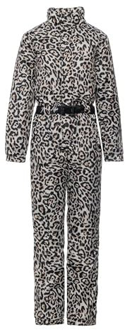 Funky Alps - Skianzug Panther Print - Panter Leopard Skianzug - Skioverall - Einteiler - Onesie - Wasser- und Winddicht - Damen - Print - Größe S-XXL (38/M)