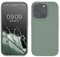 kwmobile Handyhülle für iPhone 14 Pro Hülle, für iPhone 14 Pro Case - Hülle Silikon - kabelloses Laden - Rainwashed Grün