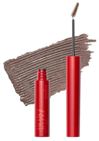 Espoir The Brow Color Fixing Cara #3 Cool Gray | Easy Fixing without Clumping with Skinny Brush, Long-Lasting & Smudge-proof Eyebrow Mascara, Soft Mood Coloring Tinted Gel, Korean Makeup, 0.1 Fl Oz.