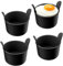 4 moldes de silicona para freidoras de huevos, moldes de silicona para freidora de aire, moldes para huevos escalfados, tazas para escalfar huevos, escalfadores de huevos para microondas, moldes de