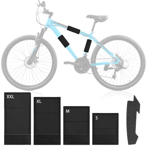 Dadabig Fahrrad Rahmenschutz Set, 4 Stück Rahmenschutz Fahrradträger mit Kettenstrebenschutz Rahmenschoner Fahrrad Transportschutz Carbon Rahmenschutz Chain Strebenschutz für Fahrradkette Rahmen