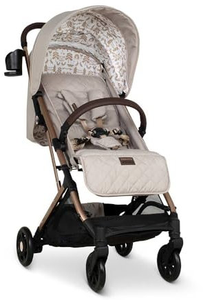 COSATTO Woosh 4 Kinderwagen – Leichter Kinderwagen Geburt bis 25 kg – Einhändig zusammenklappbar, kompakt, Teleskopgriff, extra großer Einkaufskorb, Getränkehalter (Whisper)
