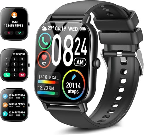 VKROBAG Smartwatch Uomo Donna, 1.85 Orologio Smartwatch con Effettua/Risposta Chiamate, 112 Sportive