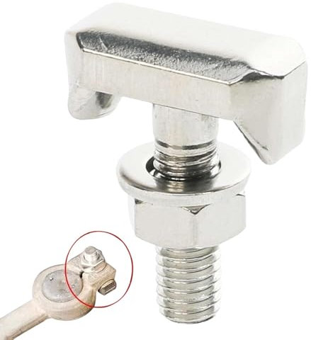 Bexdug Car Battery Terminal Bolts - Battery Bolts Cable Tensioner Screw,Battery Cable Extender, Battery Terminal Nuts Replacement Parts, Stainless Steel Terminal Screws