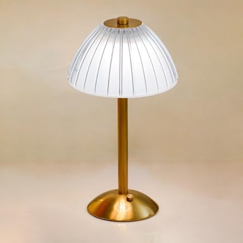 Jadssox LED-Pilz-Tischlampe, Nachttischlampe, Nachtlicht, goldene Nachttischlampe, kleine Säulen-Tischlampen, USB-Aufladung, Nachttischleuchten für Schlafzimmer, Wohnzimmer, Büro