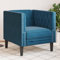 Willood Chesterfield-Sessel Loungesessel mit Knopfheftung, Polstersessel Relaxsessel für Wohnzimmer, Clubsessel Cocktailsessel Sofa Blau Samt