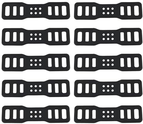 SG Store 10Pcs Bicycle Silicone Straps Holders Silicone Fixed Strap Replacement Part Bike Light Holder Cycling Accessories Suitable for Bicycle Light, Black