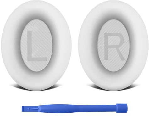 for Bose QuietComfort 35 (QC35 II) Replacement Earpads, Soft Replacement Ear Pads Cushions for Bose QC35 QC25 QC15 QC2/ Ae2 Ae2i Ae2w/ Sound Link/Sound True (White)