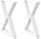 vidaXL Pieds de Table à Manger 2 pièces Blanc 80 x (72-73,3) cm Acier