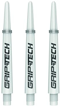 GOAT – Griptech Dart Shafts, Weiß, Dart Schäfte für Steel Tip & Soft Tip Darts, Dart Zubehör