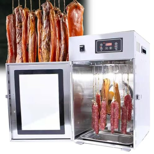 YLANMEI 800W Commercial Large Food Dehydrator, Stainless Steel Biltong Box Drying Cabinet for Jerky, Beef, Chicken, Meat, Fruit, Herbs, 30-90℃ Temp Control