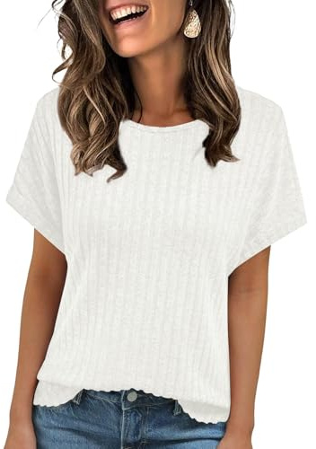 Haslike Suéteres holgados de verano para mujer, blusas informales elegantes y elegantes