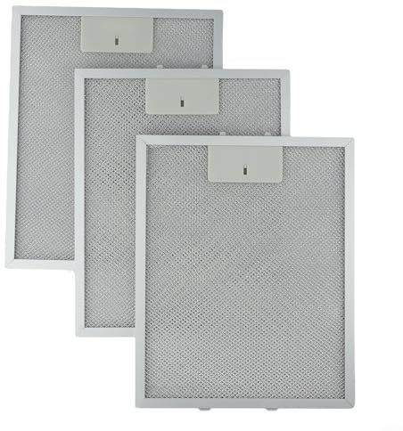 ZAMETTER 3 filtros de repuesto para campana extractora de aluminio, filtros de malla de metal, filtros de ventilación de 5 capas, filtro de grasa, campanas extractoras, filtro de malla plateada (310 x