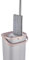STL 23x18x38.5cm Flat Mop and Bucket Set for Floor Cleaning,Hands Free Flat Floor Mop&Bucket Sets with Wringer,Lightweight Cleaning System with 360 Rotating Head,Wet&Dry Squeeze Floor Mop(Grey/Pink)