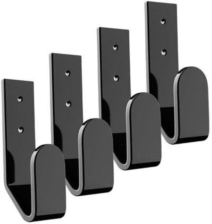 KICHOUSE 4pcs Universal Keyboard Wall Mount Holder Rack Space-saving Keyboard Bracket Wall Mounted Storage Organizer for Home Office and Gaming Rooms Black