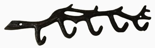 Generisch Garderobe Hirschgeweih Gusseisen 34 x 10 x 3 cm Haken Geweih Figur Deko GTT K778