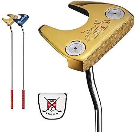 Unisex Men Golf Putter Club Driving Irons Golf Clubs CNC Integration Stainless Steel Shaft Golfing Traning Equipment (Gold)