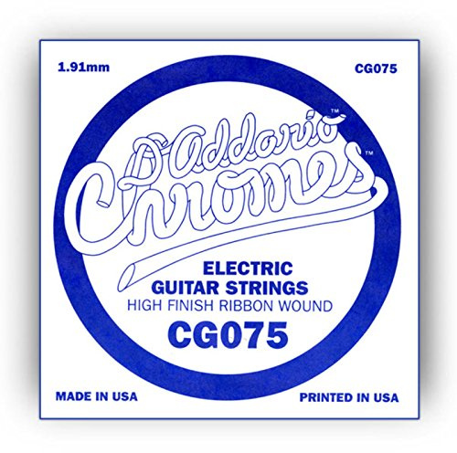 D'Addario CG075 .075 Flat Wound Single String for Electric Guitar