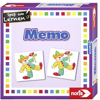 Noris 608985665 - Memo, eines der beliebtesten Kinderspiele der Welt - Reise-und Mitbringspiel, ab 3 Jahren